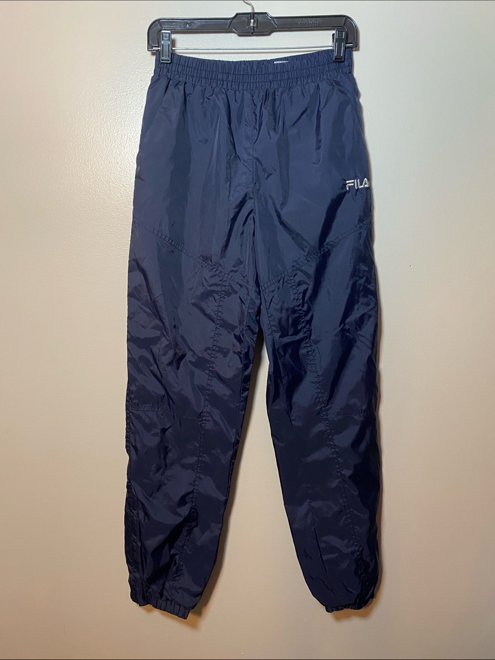 FILA 90s Navy Nylon Windbreaker Joggers Large